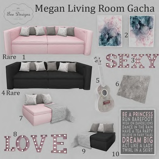Bee Designs Megan Living Room Gacha 4 RARE