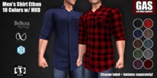 GAS [Men's Shirt Ethan - 10 Colors w/HUD FATPACK]