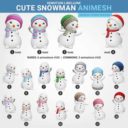 SEmotion Libellune Cute Snowman Animesh #12