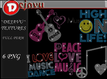 ^^Dejavu^ Full Perm Rhinestone Music Png 01