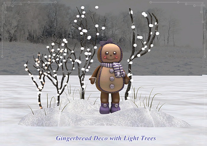 **BB** Cute Gingerbread Deco with Light Tree Plum