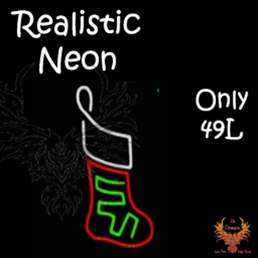 JJs Designs Xmas Stocking Neon Sign