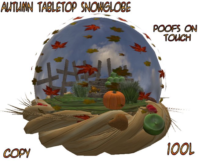 Mini autumn snowglobe Boxed