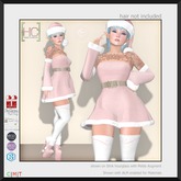 [HC] Holleigh Pink Santa Dress outfit for Slink (inc. Petite), Belleza, Maitreya, eBody, Signature & Tonic