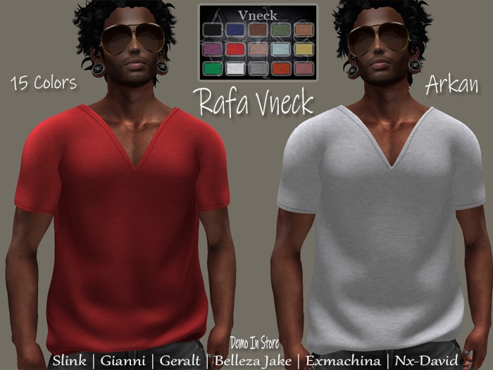 .::Arkan::. Rafa Vneck Tee + Fitmesh
