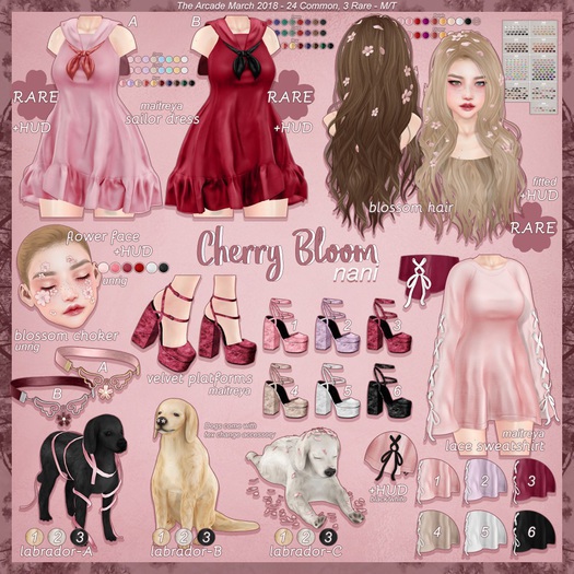 Nani - Cherry Bloom - Velvet Platforms 5 (White)
