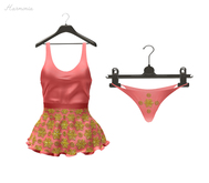 ** Harmonia Peach Gold Elana Babydoll Outfit - Maitreya Winterfest Christmas Lingerie Sexy