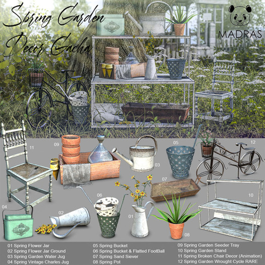Madras - Spring Garden Decor - set 2 w/ RARE - 11 items