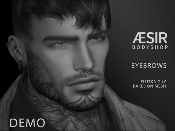 >AESIR< [DEMO] Nando Eyebrows [LeLutka Guy/BoM]
