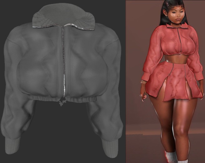 Jourda x Chun Li Bomber Jacket Gray