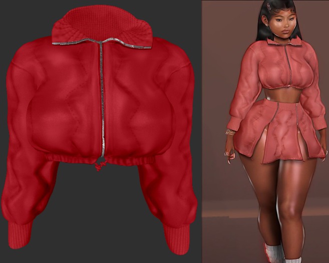 Jourda x Chun Li Bomber Jacket Red