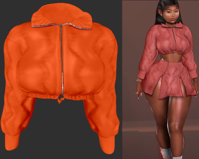 Jourda x Chun Li Bomber Jacket Orange