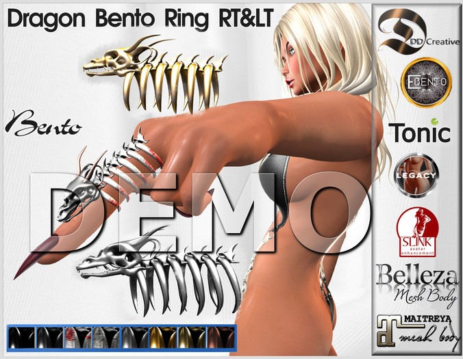 ☾ⅅⅅ☽ -ڿڰۣ-ღ Dragon Bento Ring RT&LT ღ-ڿڰۣ- [ DEMO ]