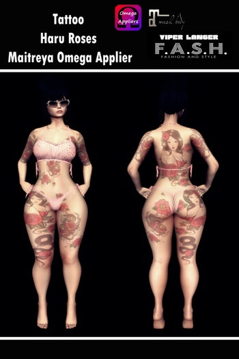 F.A.S.H VIPER  Tattoo Haru Roses Maitreya Omega Applier