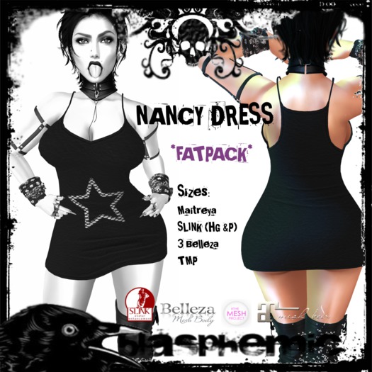 BLASPHEMIC - NANCY DRESS - FATPACK - 6 Colors included