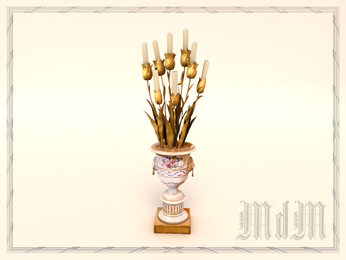 Chambre de la Reine - Vase Candelabra