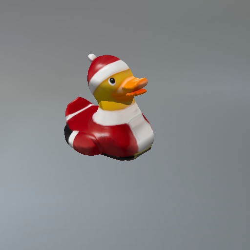 Squeaking Santa Holiday Mesh Rubber Ducky box