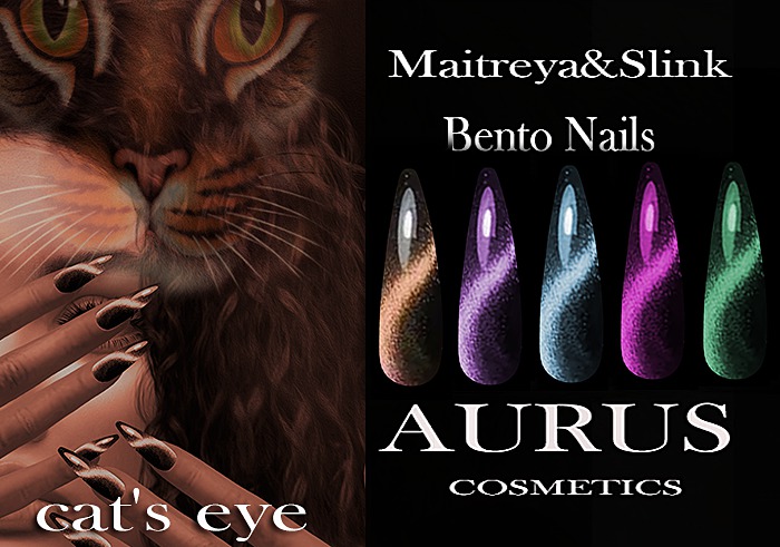 A U R U S - cat's eye Bento Nails -Maitreya & Slink