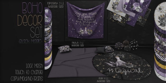 [QE Home] Hanging Tapestry -Black Magic-