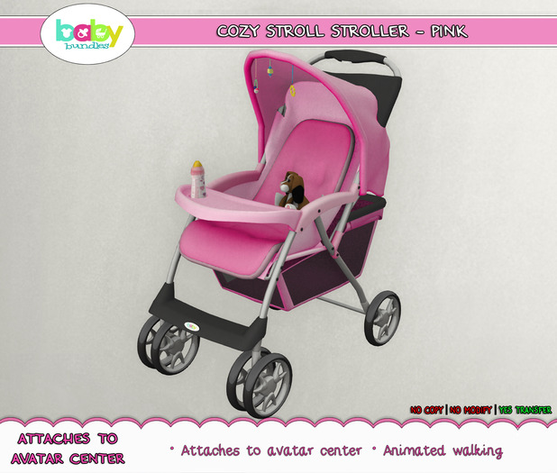 BabyBundles Stroller - Pink (Unpack)