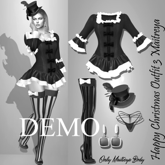 [LS] HAPPY CHRISTMAS OUTFIT 3 MAITREYA  DEMO