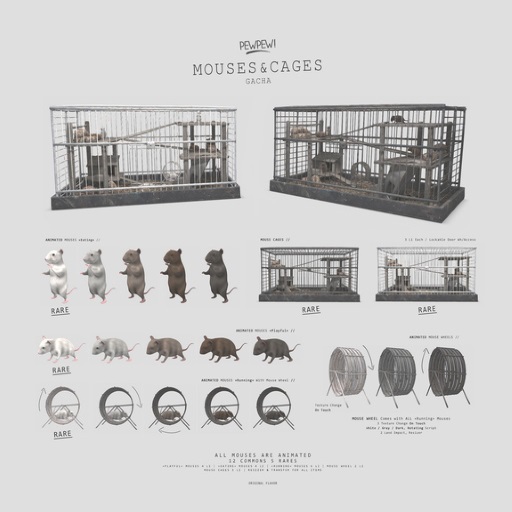 Pewpew! Cream Mouse "Running" (animated)