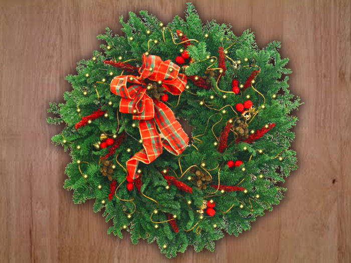 Christmas Wreath with flashing lights_03