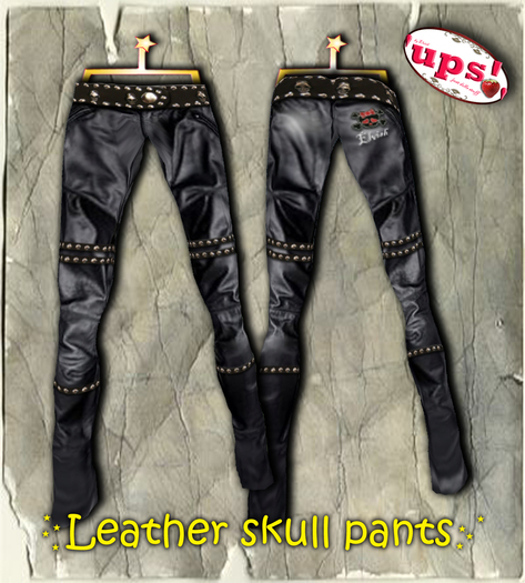 "UPS!" - Leather skull pants