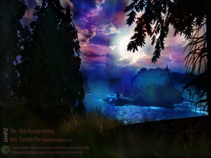 Fine Art - MISTY MOUNTAIN MORNING - Toy's photography painting mural home furnishing decor canvas picture