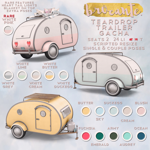 brocante. teardrop trailer gacha / sky