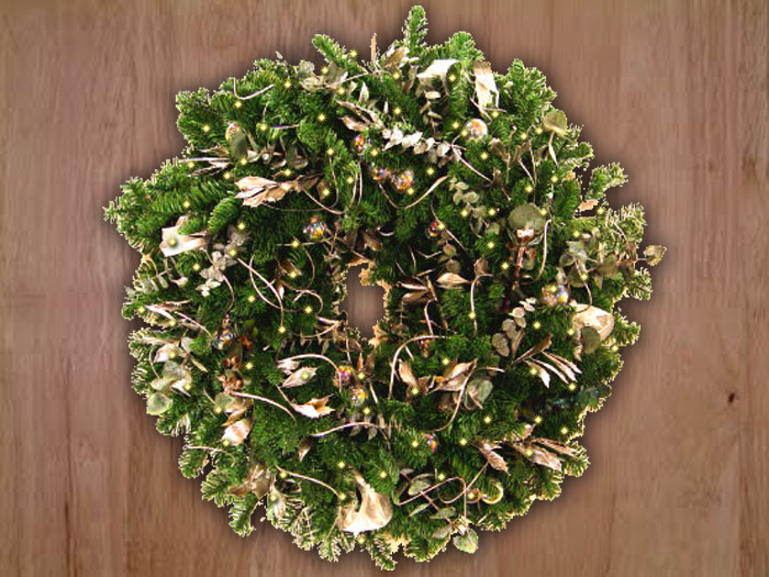 Christmas Wreath with flashing lights_11