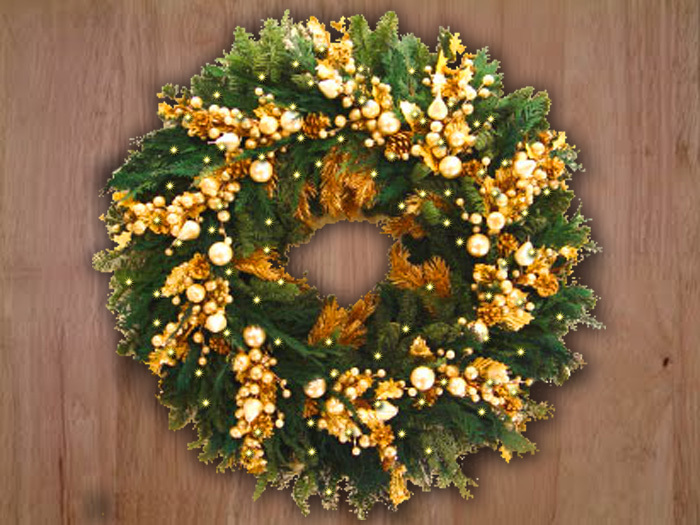 Christmas Wreath with flashing lights_15