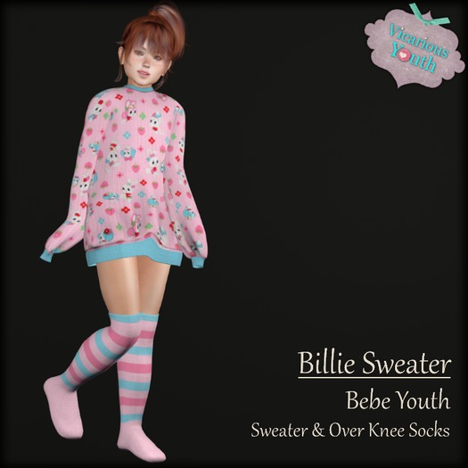 {V*Y} Billie Sweater - Kawaii Bunny & Puppy - BYOUTH