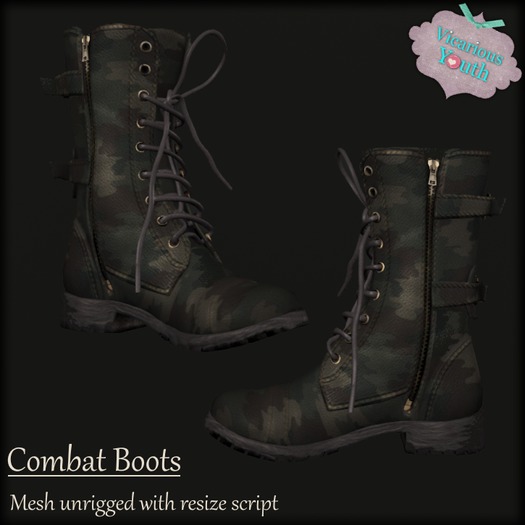 {V*Y} Combat Boots - Camo