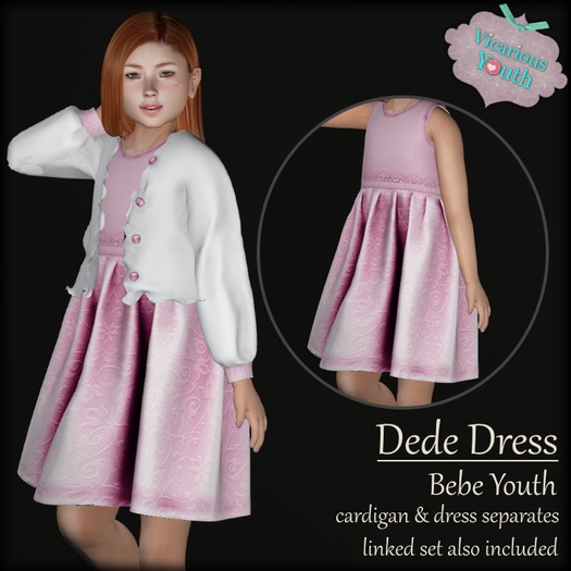 {V*Y} Dede Dress & Cardi - Rose - BYOUTH