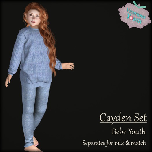 {V*Y} Cayden - Knit Damask Sky - BYouth