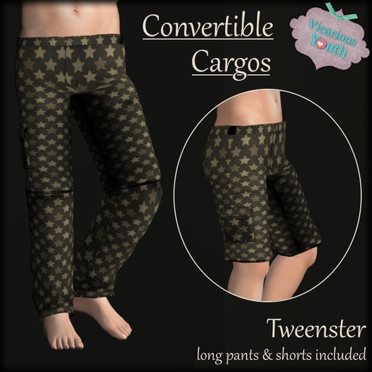 {V*Y} Convertible Cargos -  Olive Drab