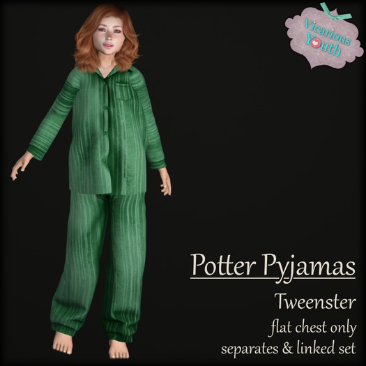 {V*Y} Potter Pyjamas - Green Stripe