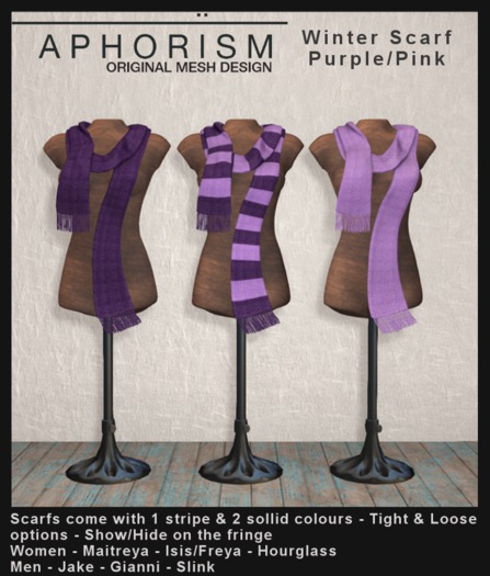 !APHORISM! Winter Scarf Purple/Pink