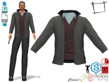 Dae Obj FBX Modern Standing Collar Open Front Coat w V Neck Jumper And Shirt Slink Male, Belleza Jake