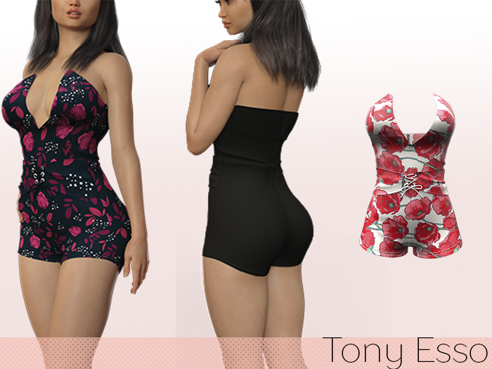 Tony Esso - Rosa Corset Romper (Poppy)