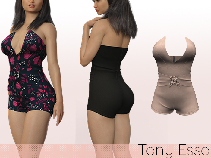 Tony Esso - Rosa Corset Romper (Peach)