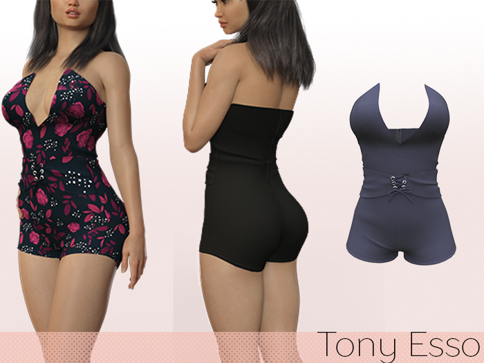 Tony Esso - Rosa Corset Romper (Indigo)