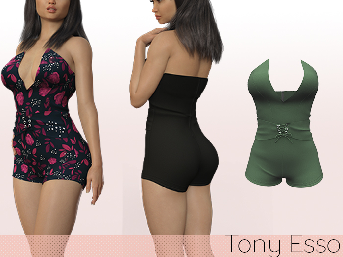 Tony Esso - Rosa Corset Romper (Green)