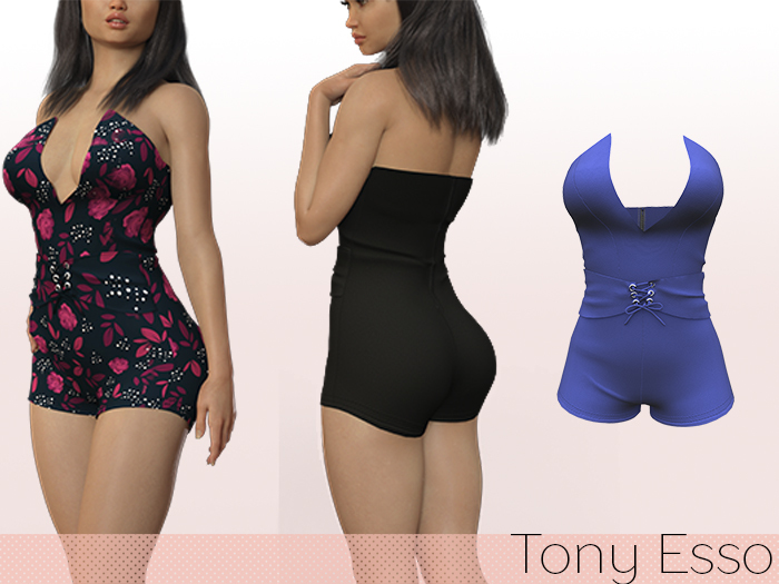 Tony Esso - Rosa Corset Romper (Blue)