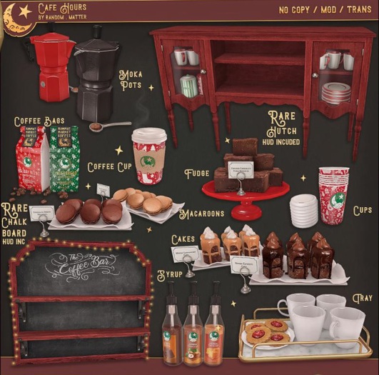 Second Life Marketplace .random.Matter. Cafe Hours Macaroons [Caramel]