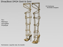 [CW] -Shoe/Boot DM24 Gold & Gold  -BOX