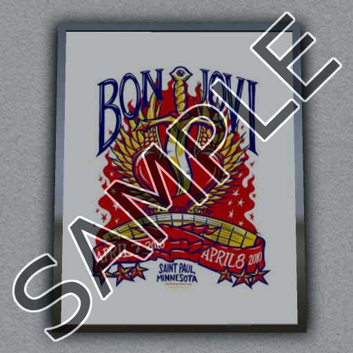 BON JOVI FRAMED CONCERT POSTER