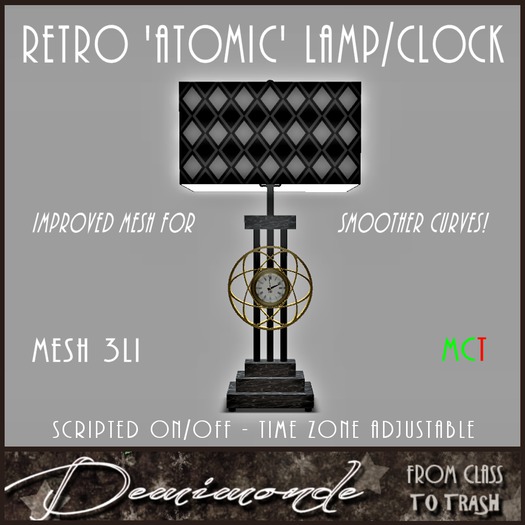 [CYN] Retro 'Atomic' Lamp/Clock [remeshed!]