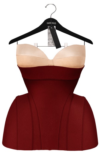 INDIGO - Oyia Structured Corset Top In Red